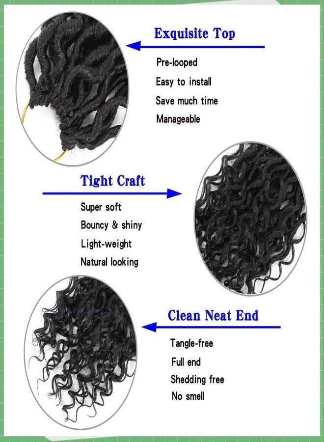 شعر كروشيه فو لوكس بطول 30 بوصة للنساء ذوات البشرة السمراء، 8 عبوات من شعر كروشيه لونغ ريفر لوكس بأطراف مجعدة، شعر لوكس بنمط بوهو مُجهز مسبقًا (أسود طبيعي) - Image 4